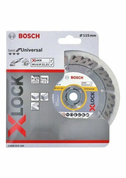 Bosch X-LOCK 115 mm Elmas Testere Yapı Malzemeleri ve Metal İçin - Görsel 2